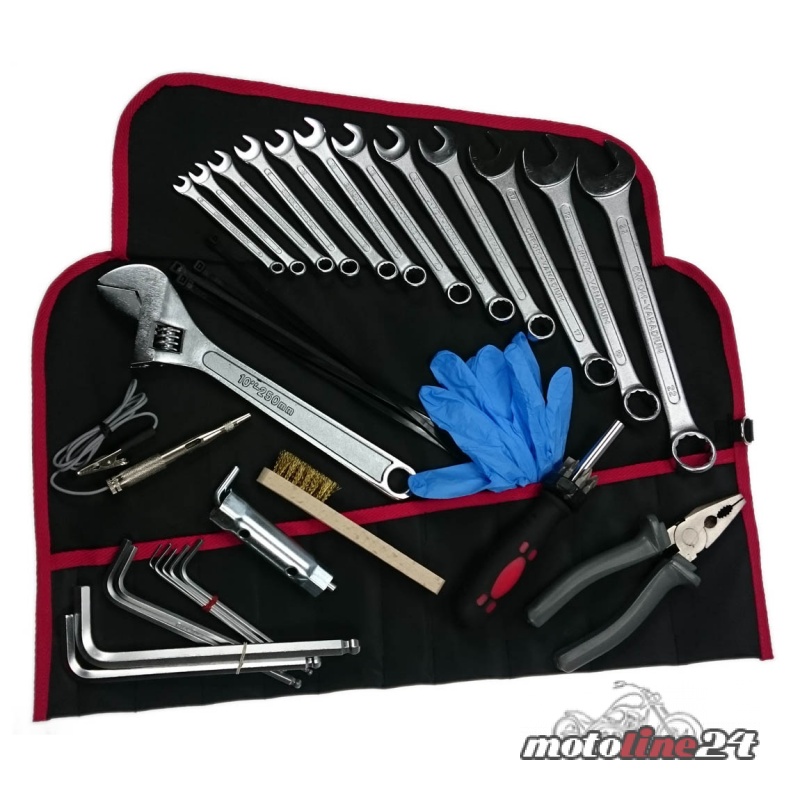 Werkzeugrolle Werkzeug Bordwerkzeug Motorrad 40teilig METRISCH Werkzeugrolle Werkzeug Bordwerkzeug Motorrad 40teilig METRISCH