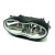 Ovaler Scheinwerfer schwarz Klarglas Dual | Streetfighter | Custom | Chopper | Harley