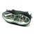 Oval high beam and fog lamp black clear lens Streetfighter Custom Chopper