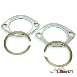 Exhaust Flange Mounting Kit chrome | all Harley-Davidson 84 up | all Buell XB and Tube Frame models | 65328-83