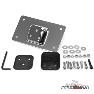 Laydown License Plate Bracket chrome | for Harley-Davidson models