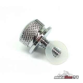 Kryakyn Seat Mount Screw chrome with knurled | Harley Davidson models 96 up